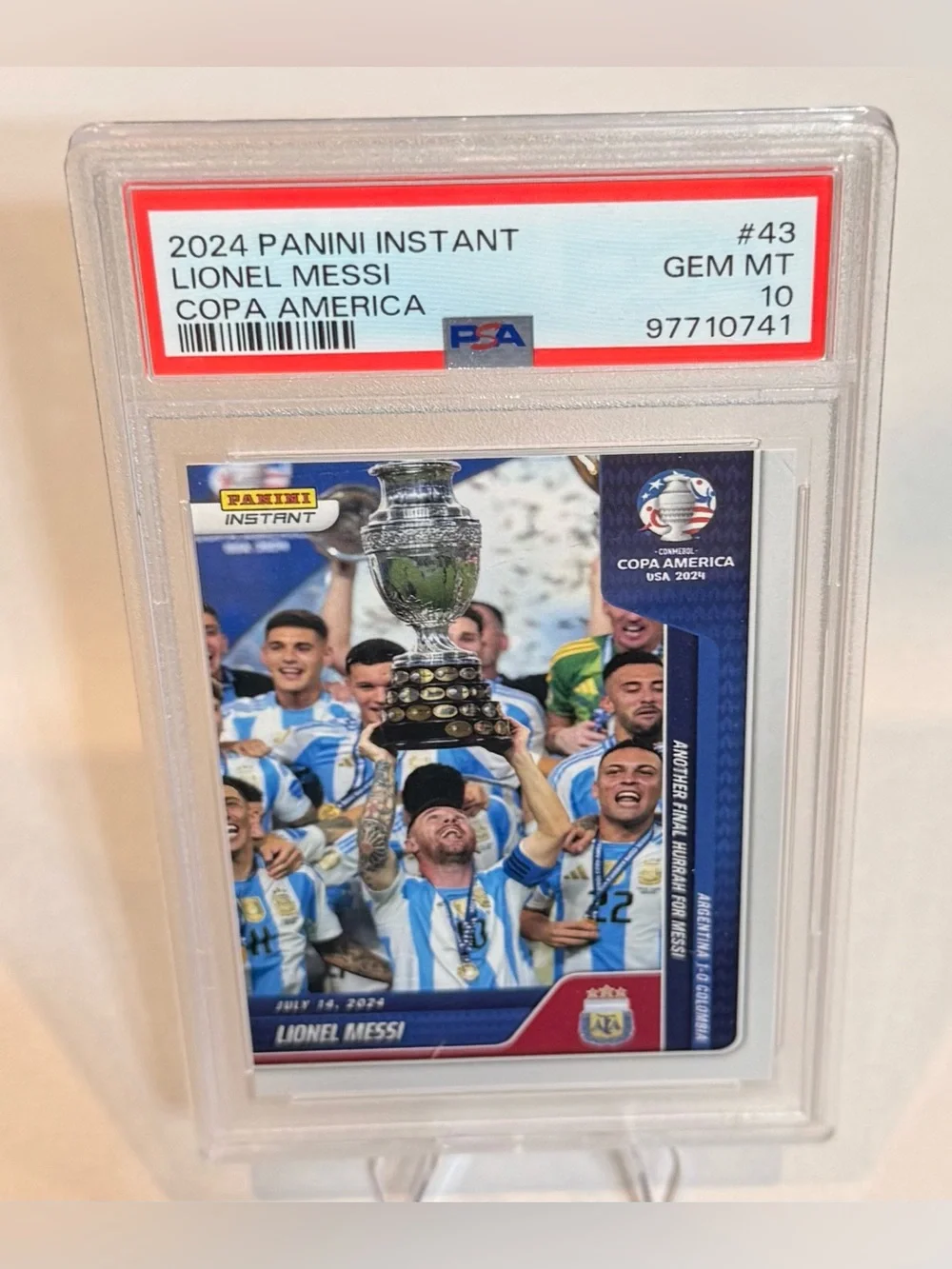 2024 Panini Instant # 43  Lionel Messi Card - Copa America USA PSA:10 97710741